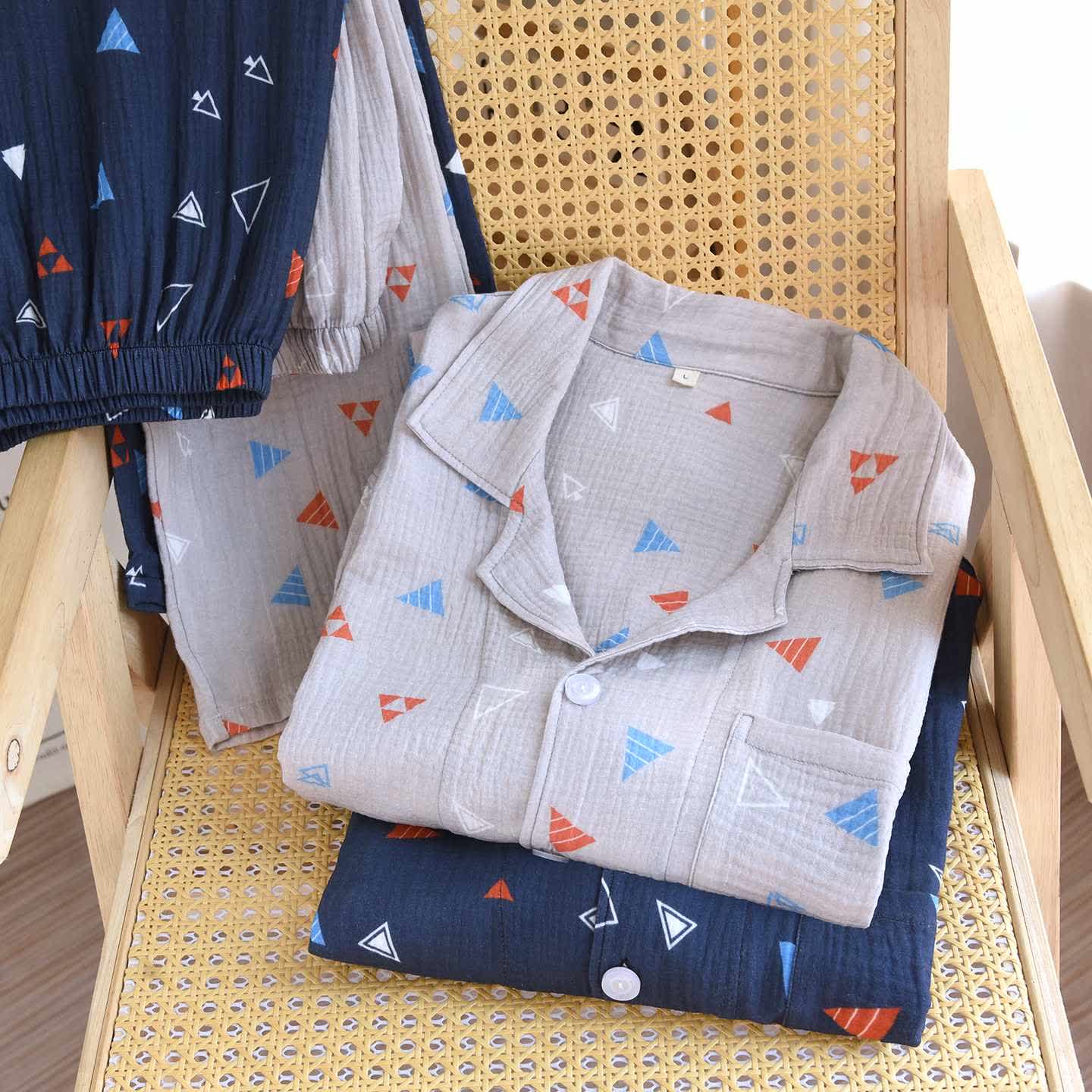 Unisex-Loungewear-Set aus Baumwolle mit geometrischem Dreieck - image 1