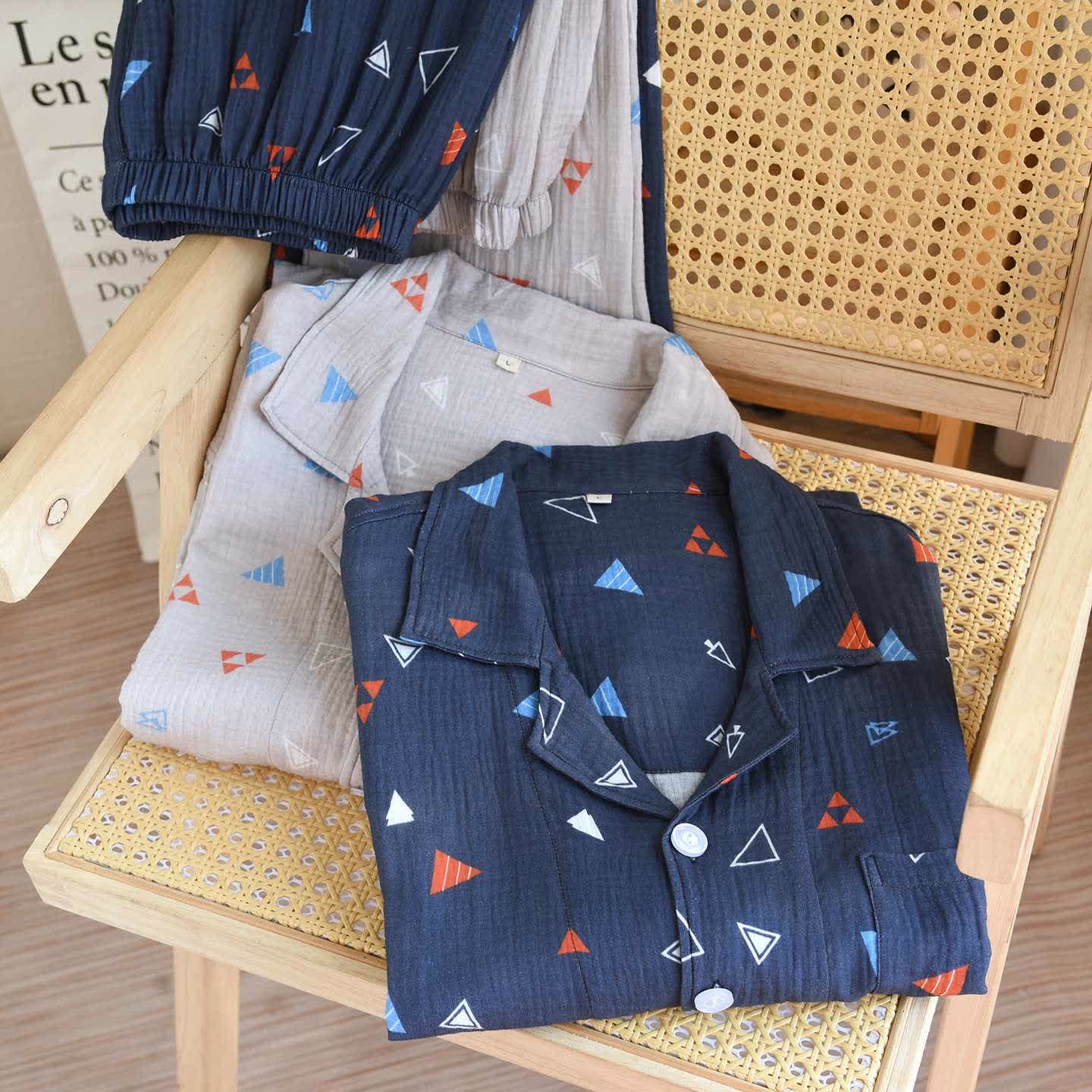 Unisex-Loungewear-Set aus Baumwolle mit geometrischem Dreieck - image 2