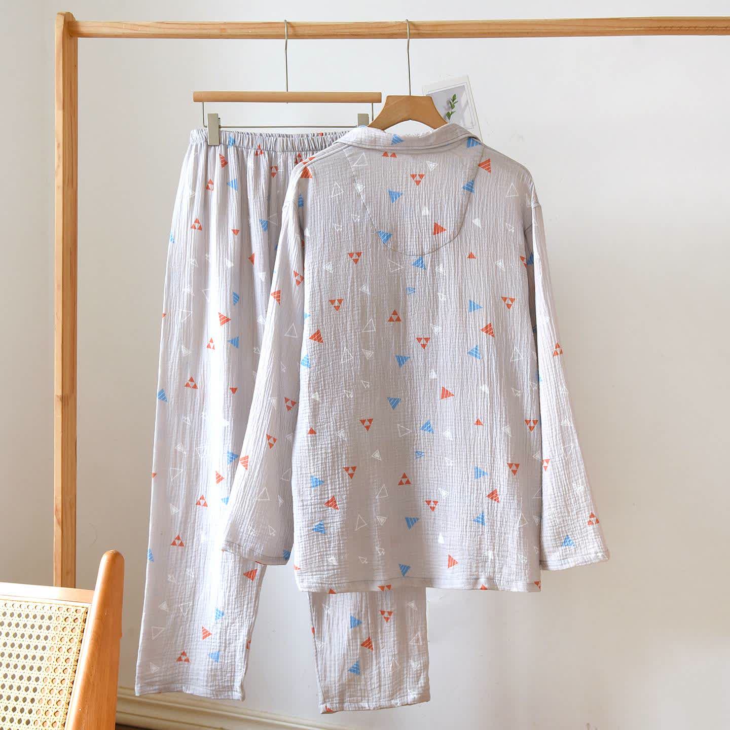 Unisex-Loungewear-Set aus Baumwolle mit geometrischem Dreieck - image 4