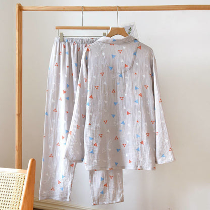 Unisex-Loungewear-Set aus Baumwolle mit geometrischem Dreieck - image 4
