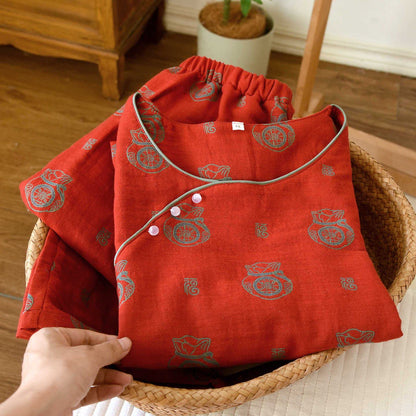 Loungewear-Set aus Baumwolle mit Glückstaschenmuster - image 3