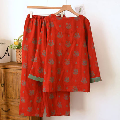 Loungewear-Set aus Baumwolle mit Glückstaschenmuster - image 4