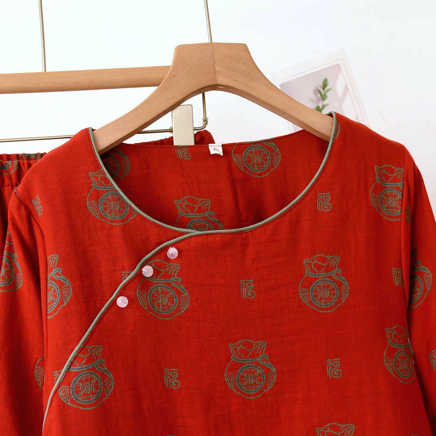 Loungewear-Set aus Baumwolle mit Glückstaschenmuster - image 5