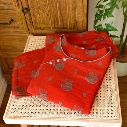 Loungewear-Set aus Baumwolle mit Glückstaschenmuster - image 2