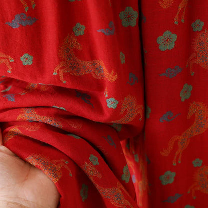 Loungewear-Set aus Baumwollgaze mit Pferdemotiv und Blumenmuster - image 13