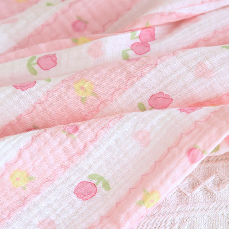 Gestreiftes Loungewear-Set aus Baumwolle mit Rosenmuster - image 12