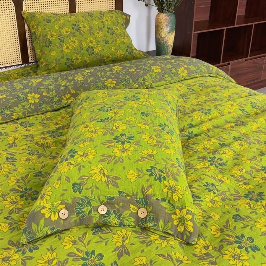 Bettwäsche-Set „Country Gardenia Floral“ aus Baumwollgaze (4-teilig) - image 9