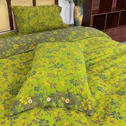 Bettwäsche-Set „Country Gardenia Floral“ aus Baumwollgaze (4-teilig) - image 9