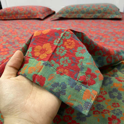 Wendebettlaken aus Baumwolle mit pastoralem Blumenmuster - image 3