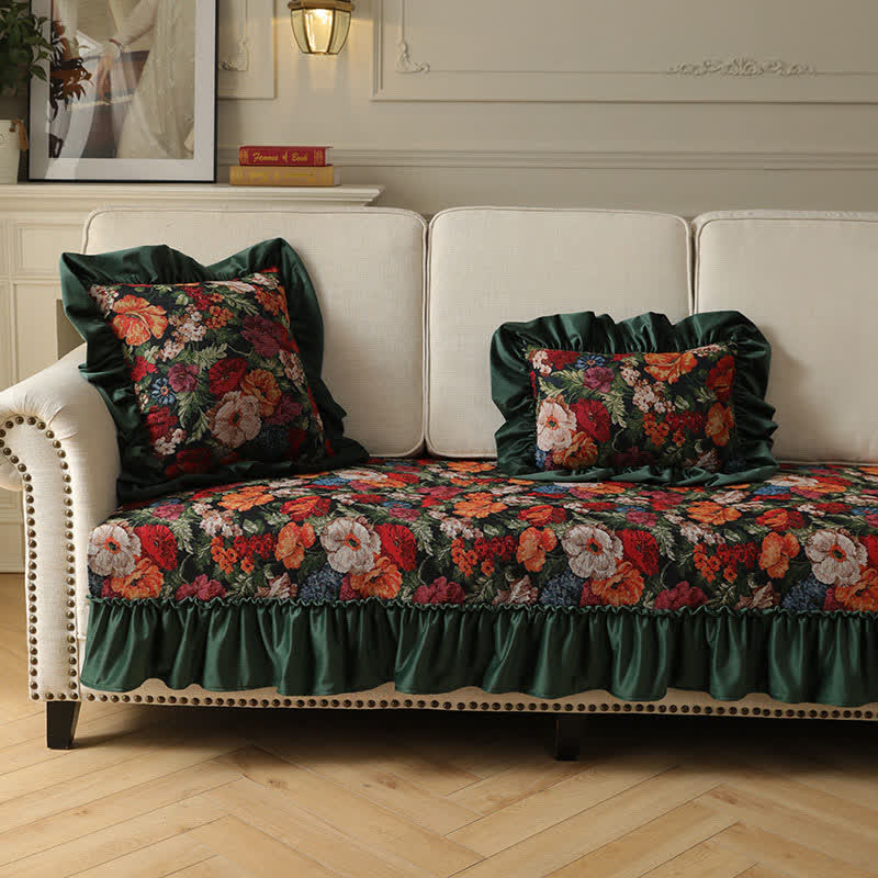 Dekokissen im Landhausstil mit Blumenmuster und Rüschen - image 16