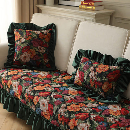 Dekokissen im Landhausstil mit Blumenmuster und Rüschen - image 15