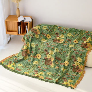Wiesen-Gänseblümchen-Baumwollgaze-Quastendecke - 230cm x 250cm - image 0