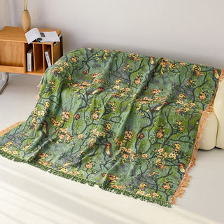 Künstlerische Waldvogel-Baumwollgaze-Decke - 200cm x 230cm - image 0