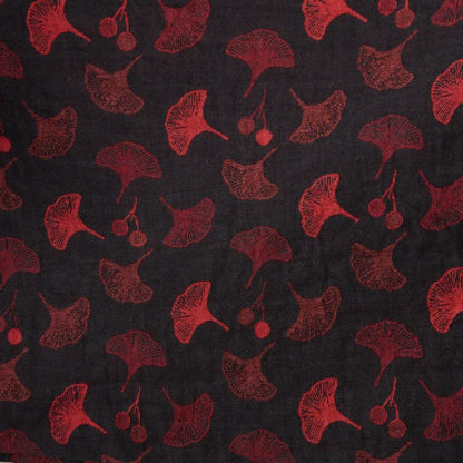 Zweifarbiger Kimono-Bademantel aus Ginkgo-Baumwollgaze - image 23