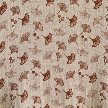 Zweifarbiger Kimono-Bademantel aus Ginkgo-Baumwollgaze - image 36