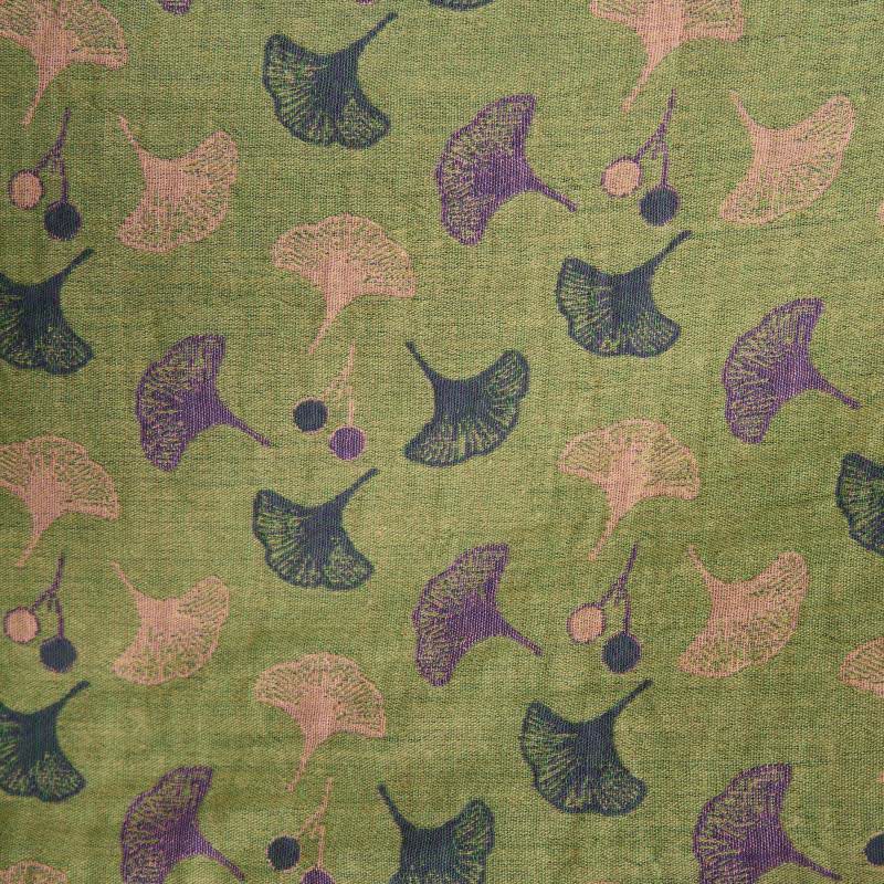 Zweifarbiger Kimono-Bademantel aus Ginkgo-Baumwollgaze - image 34