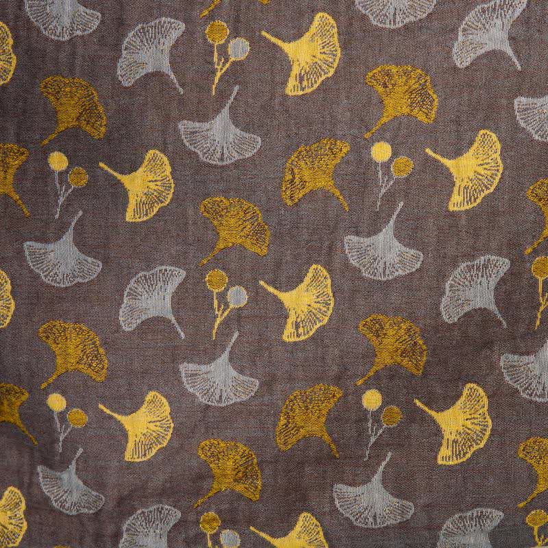 Zweifarbiger Kimono-Bademantel aus Ginkgo-Baumwollgaze - image 19