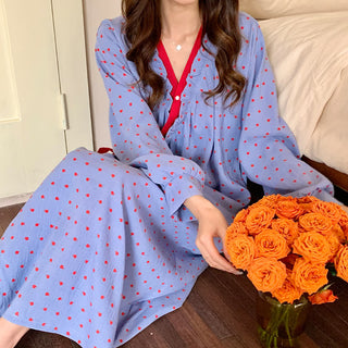 Nachthemd im Kimono-Stil mit Granatapfelmuster - image 0