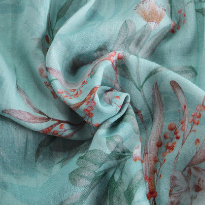 Loungewear aus Baumwolle mit orientalischem Blumenmuster und Rüschenkragen - image 4
