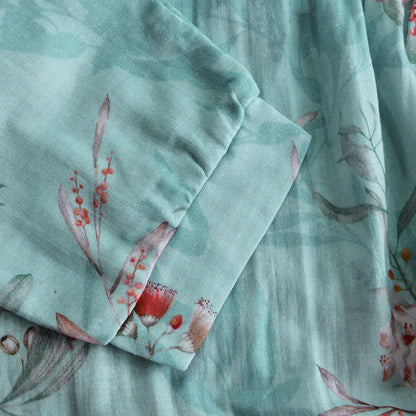 Loungewear aus Baumwolle mit orientalischem Blumenmuster und Rüschenkragen - image 2