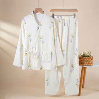 Maiglöckchen-Loungewear-Set aus Baumwolle - Beige - XL - image 0