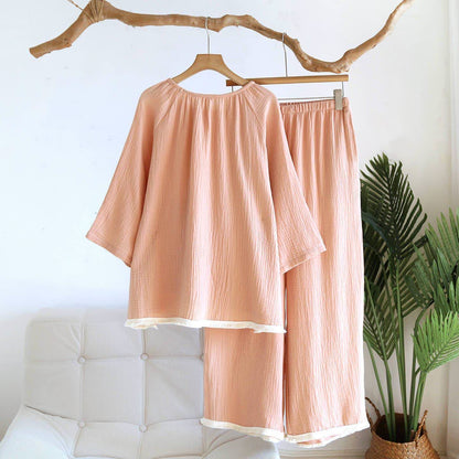 Minimalistisches einfarbiges Loungewear-Set aus Baumwolle - image 6