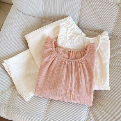 Minimalistisches einfarbiges Loungewear-Set aus Baumwolle - image 4