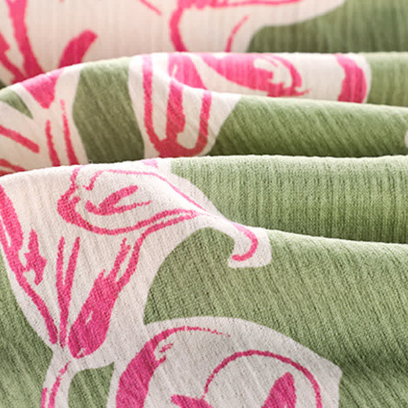 Künstlerisches, florales Kimono-Nachthemd mit Rüschen - image 3