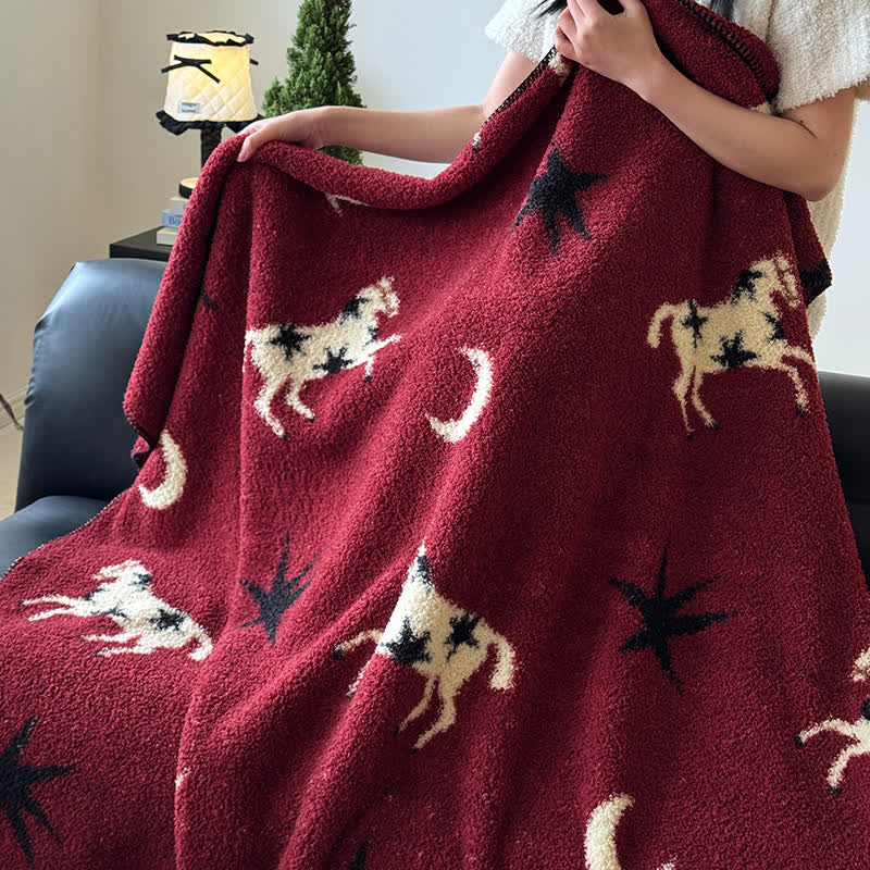Festliche Strickdecke zum Jahr des Pferdes - image 3