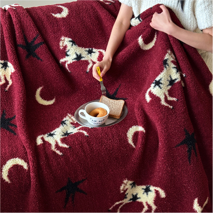 Festliche Strickdecke zum Jahr des Pferdes - image 6