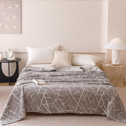 Moderne geometrische Jacquard-Baumwollgaze-Steppdecke - image 2
