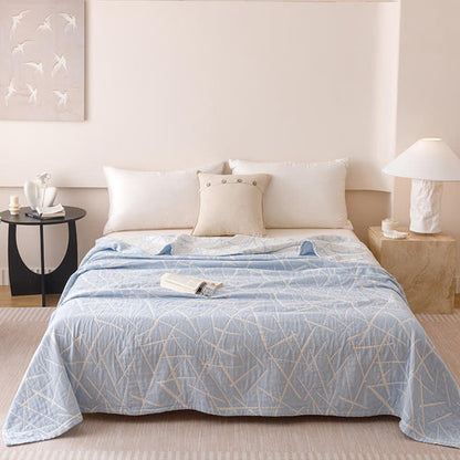 Moderne geometrische Jacquard-Baumwollgaze-Steppdecke - image 4