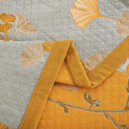 Wendbare Tagesdecke aus Bio-Baumwolle mit Ginkgo-Blatt - image 70