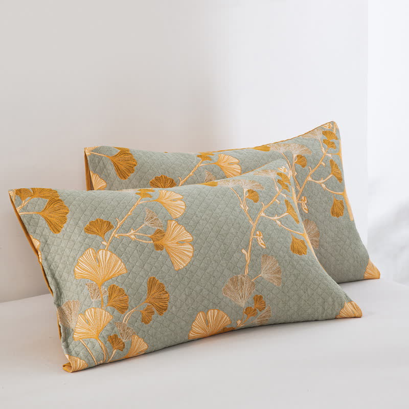 Wendbare Tagesdecke aus Bio-Baumwolle mit Ginkgo-Blatt - image 68