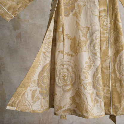 Luxuriöser Kimono-Bademantel aus reiner Baumwolle mit Pfingstrosenmuster - image 18