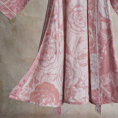 Luxuriöser Kimono-Bademantel aus reiner Baumwolle mit Pfingstrosenmuster - image 11