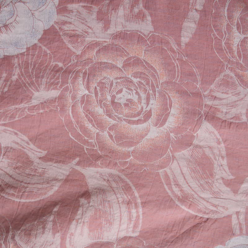 Luxuriöser Kimono-Bademantel aus reiner Baumwolle mit Pfingstrosenmuster - image 12