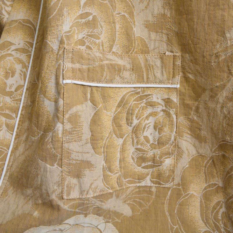 Luxuriöser Kimono-Bademantel aus reiner Baumwolle mit Pfingstrosenmuster - image 19