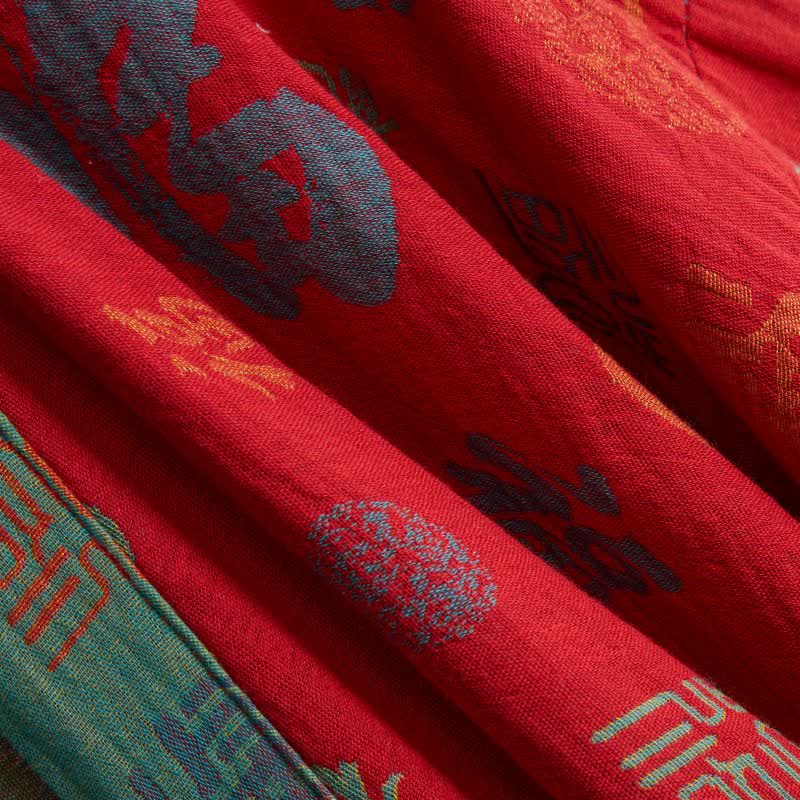 Kimono-Robe aus Baumwollgaze mit Glücksmuster - image 6