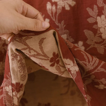 Pyjama aus Baumwollgaze mit Pflaumenblüten-Jacquardmuster - image 8