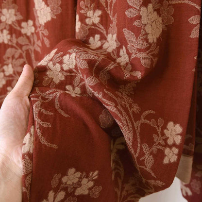 Pyjama aus Baumwollgaze mit Pflaumenblüten-Jacquardmuster - image 12