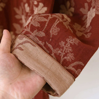 Pyjama aus Baumwollgaze mit Pflaumenblüten-Jacquardmuster - image 10