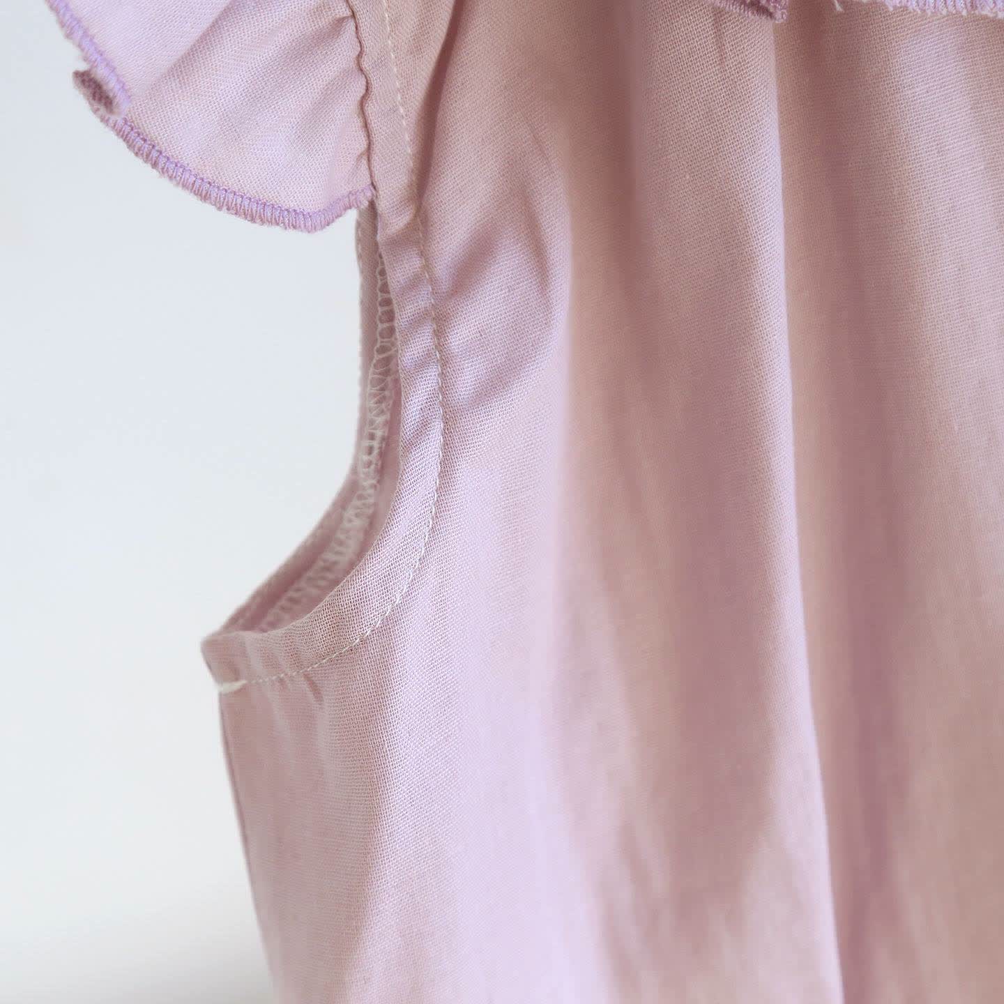 Einfarbiger Rüschen-Tanktop-Pyjama-Set - image 10