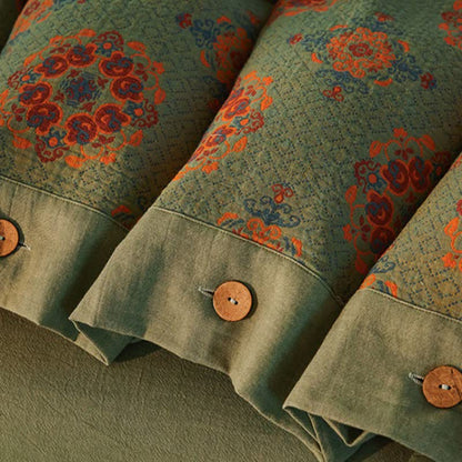 Vintage geometrisches Baumwoll-Doppelgaze-Bettwäscheset (4-teilig) - image 7