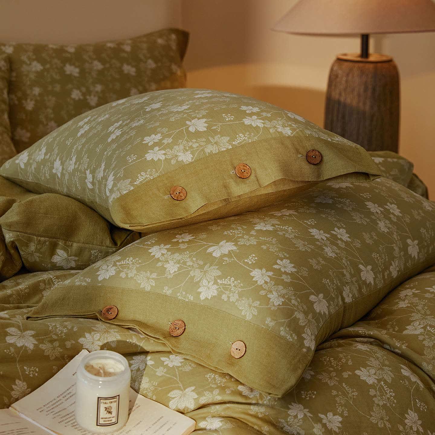 Bettwäsche-Set aus Baumwolldoppelgaze mit botanischem Blumenmuster (4-teilig) - image 4