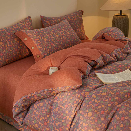 Lucky Clover Baumwoll-Doppelgaze-Bettwäscheset (4-teilig) - 220cm x 240cm - image 0