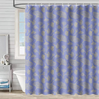 Duschvorhang mit Ginkgo-inspiriertem Druck - Lila - 230cm x 180cm - image 0