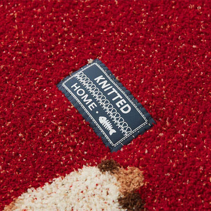 Ownkoti Festliche, weiche Strickdecke mit Pferdemotiv - image 7