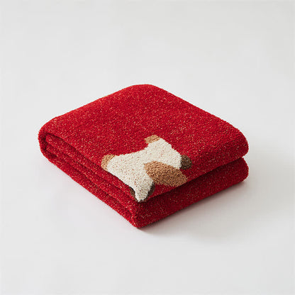 Ownkoti Festliche, weiche Strickdecke mit Pferdemotiv - image 6