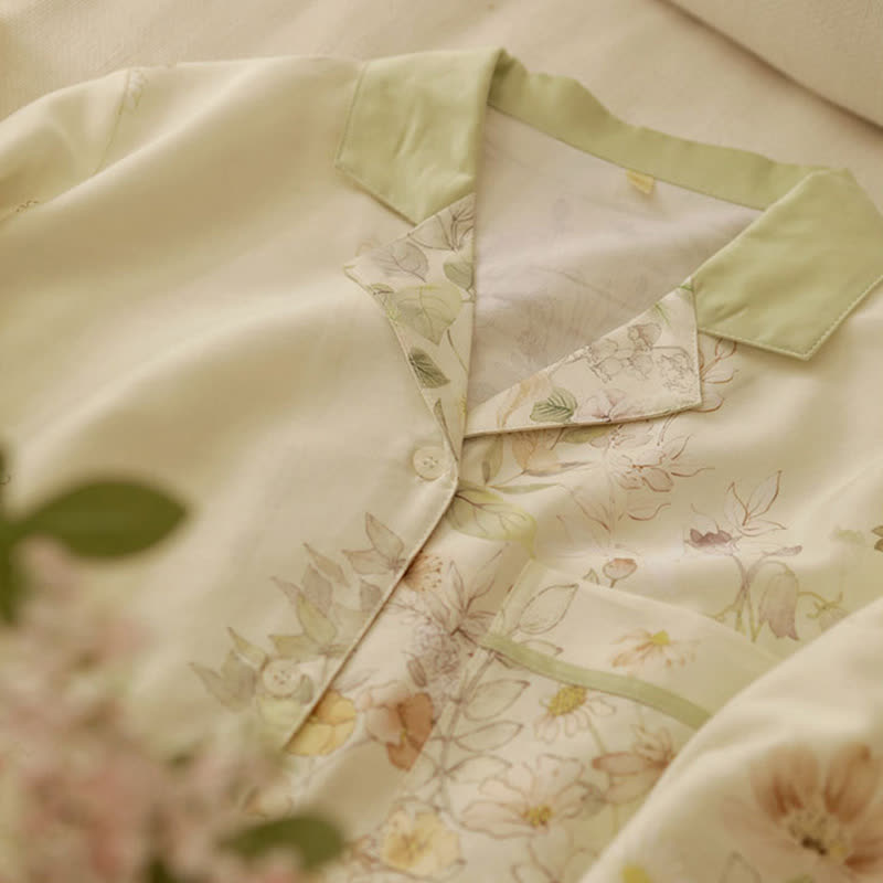 Loungewear-Set mit langen Ärmeln und ländlichem Blumenmuster - image 10